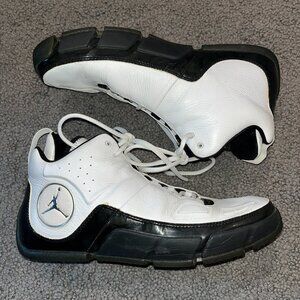 NIKE AIR JORDAN ENHANCER 2007 High Top Sneakers Kicks White/Black Like New 11.5